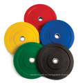 5kg a 25kg Crossfit de goma de color olímpico parachoques peso placas